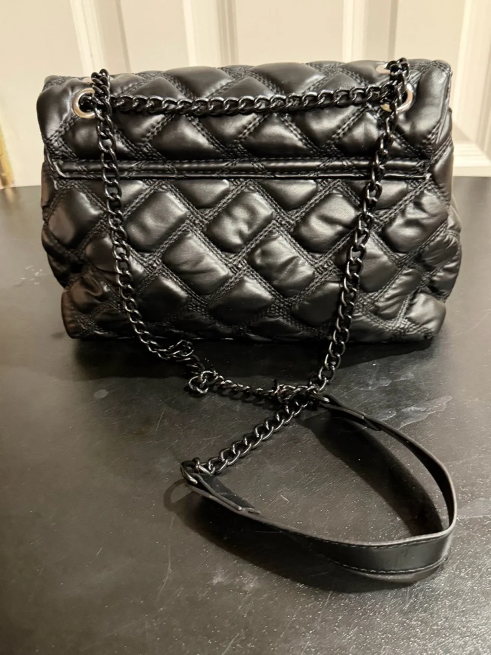 Quilted Shoulder / crossbody Bag in Black